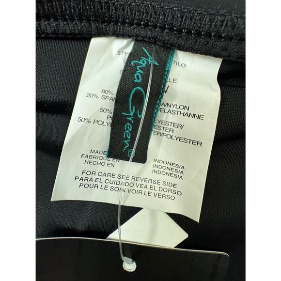Aqua Green Womens XL 16W/18W Black Elastic Waist Swim Skirt Brief Liner NEW - Picture 4 of 8